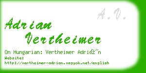 adrian vertheimer business card